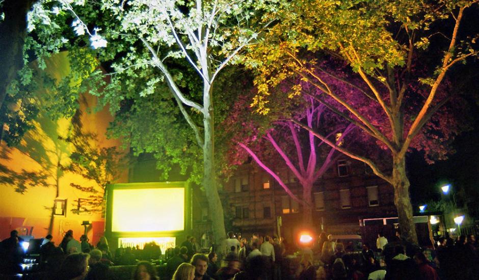 Cinema on the road - district open air location